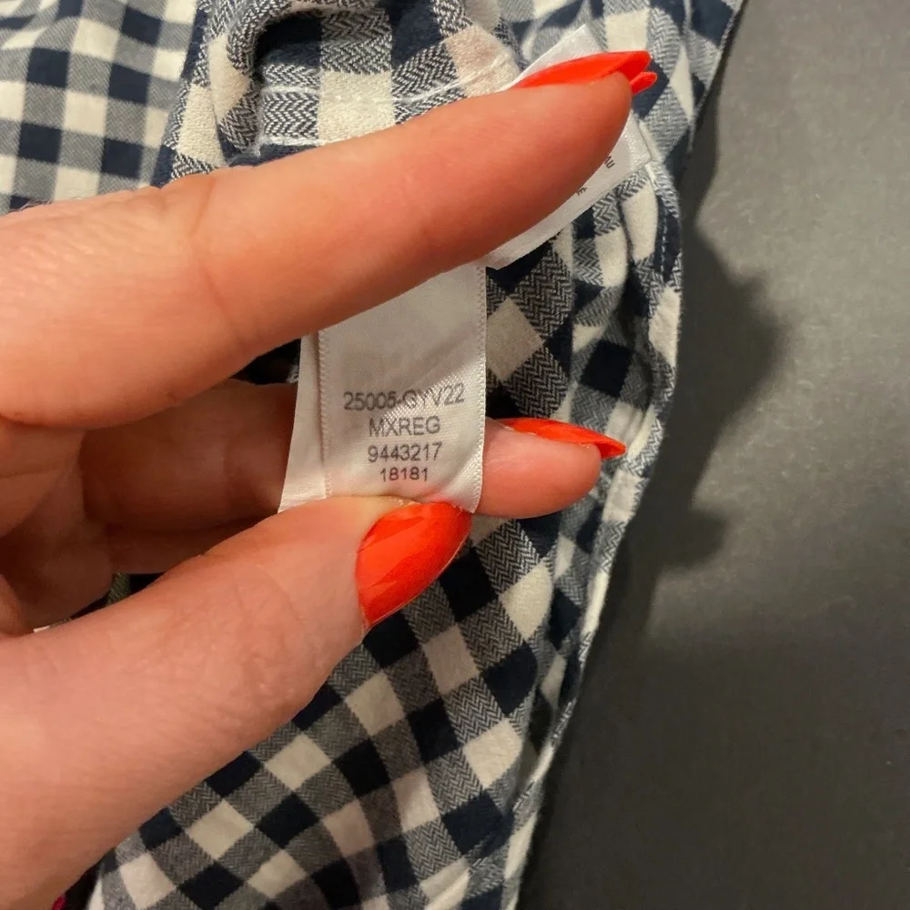 Bonobos Standard Fit Navy and White Gingham Button Down Shirt Men’s Medium - Picture 5 of 6